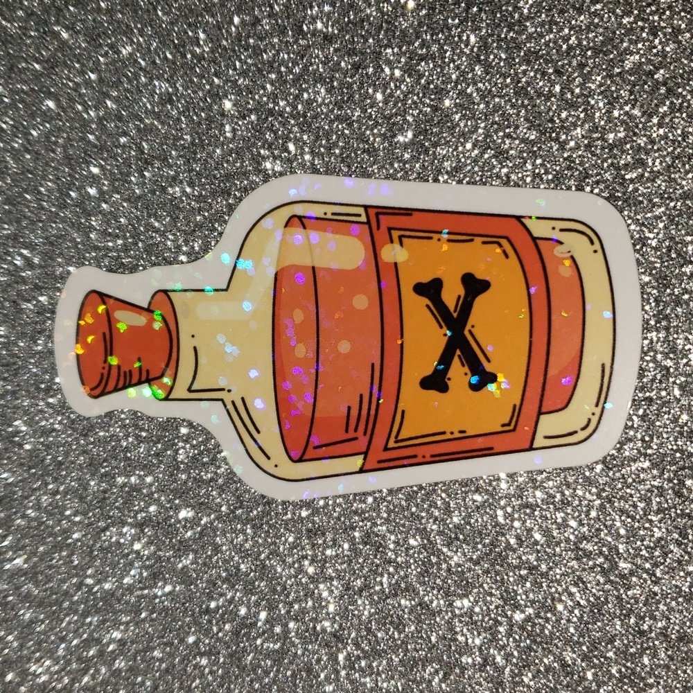GLITTER MAGIC Pastle potion bottle waterproof sticker